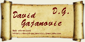David Gajanović vizit kartica